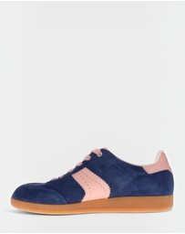 Mia Vita - Ramona II Lace-Up Casual Sneaker - Royal Blue/Blush