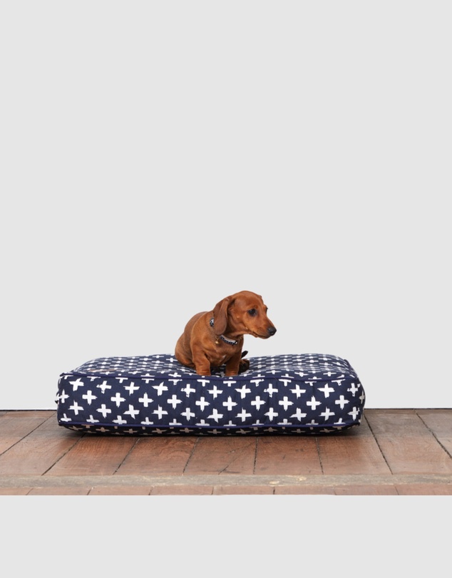 Mog & Bone - Classic Cushion Dog Bed - Navy Cross