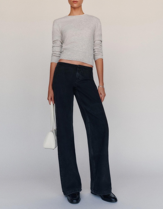 Reformation - Talissa Stretch Low Rise Trouser Wide Leg Jeans
