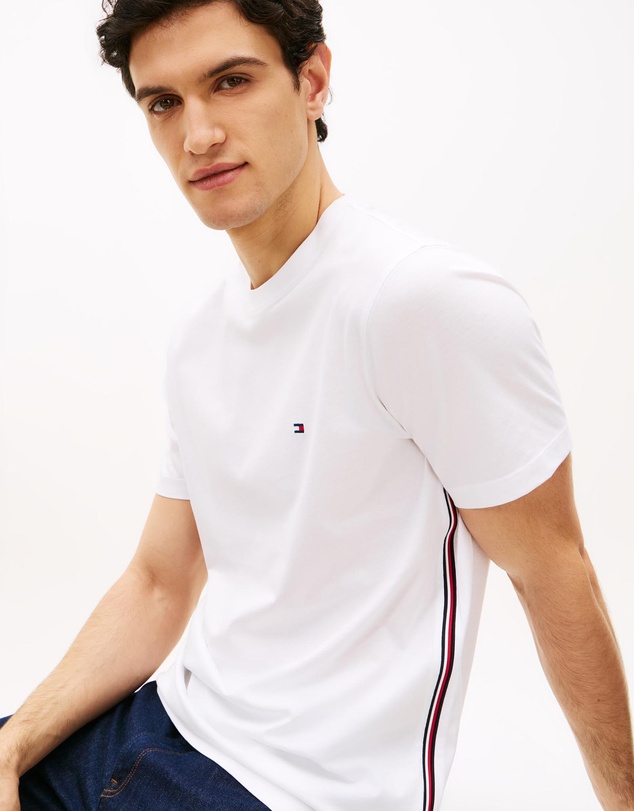 Tommy Hilfiger - Global Stripe Side Seam Jersey T-Shirt