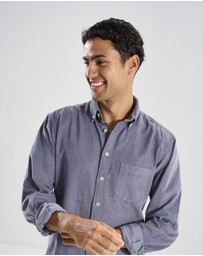 3 Wise Men - 3 Wise Men Swordfish Grey Corduroy Shirt