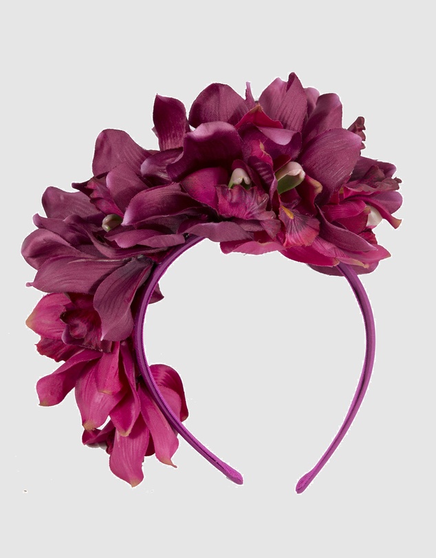Max Alexander - Large Wine Flower Headband Fascinator