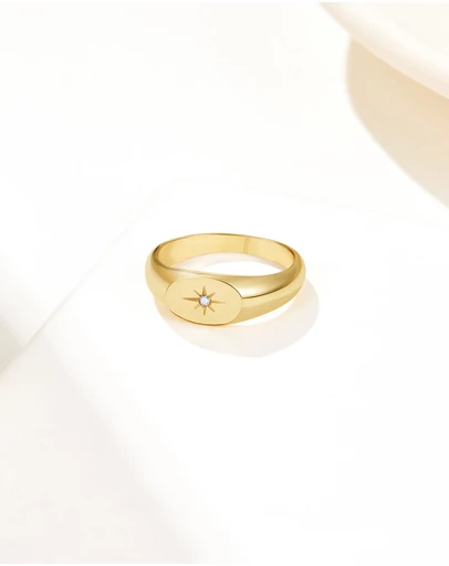 Mestige - True North Ring - 18K Gold Plated