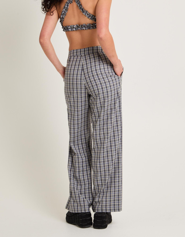 Subtitled - Dion Check Relaxed Belt Pants