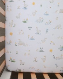 Living Textiles - 2 Pack Organic Cot Fitted Sheet - Goosey Goosey