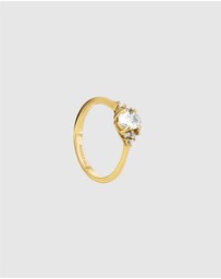 Rosefield - Vintage Oval Cubic Zirconia Gold-Tone Ring