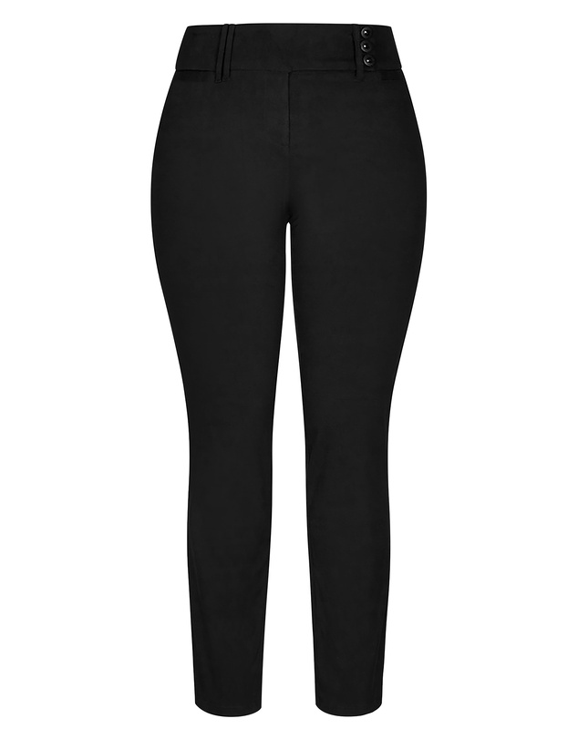 City Chic - Plus size Smart Bengaline Pant - black