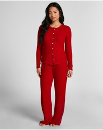 Hunkemoller - Long Sleeve Brushed Rib Jersey Cardigan
