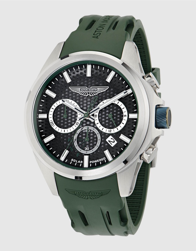 Aston Martin - HLC Chronograph Solar Bertelli Green Silicone Strap Watch