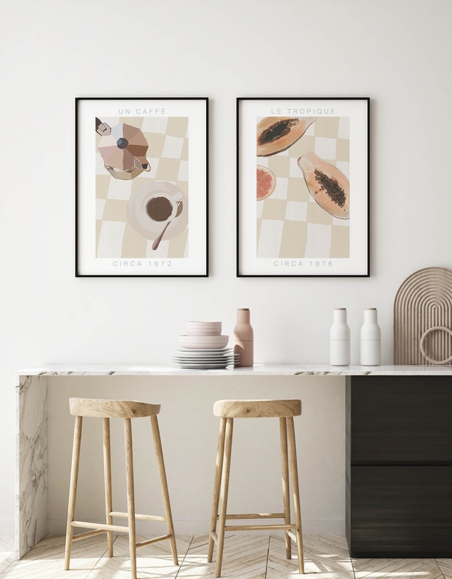 Olive et Oriel - Un Caffe Art Print