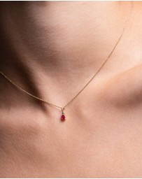Luna Rae - Solid Gold - Ruby Necklace