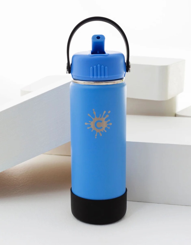 Tolu Australia - 750ml Reusable Blue Water Bottle with Straw Lid