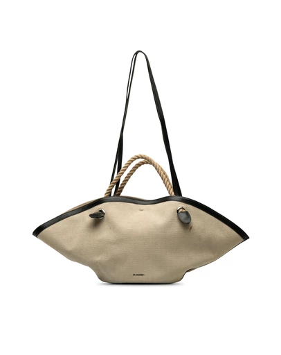 Pre-Loved by Azura Reborn - Pre-Loved Jil Sander Canvas Braided Handle Satchel