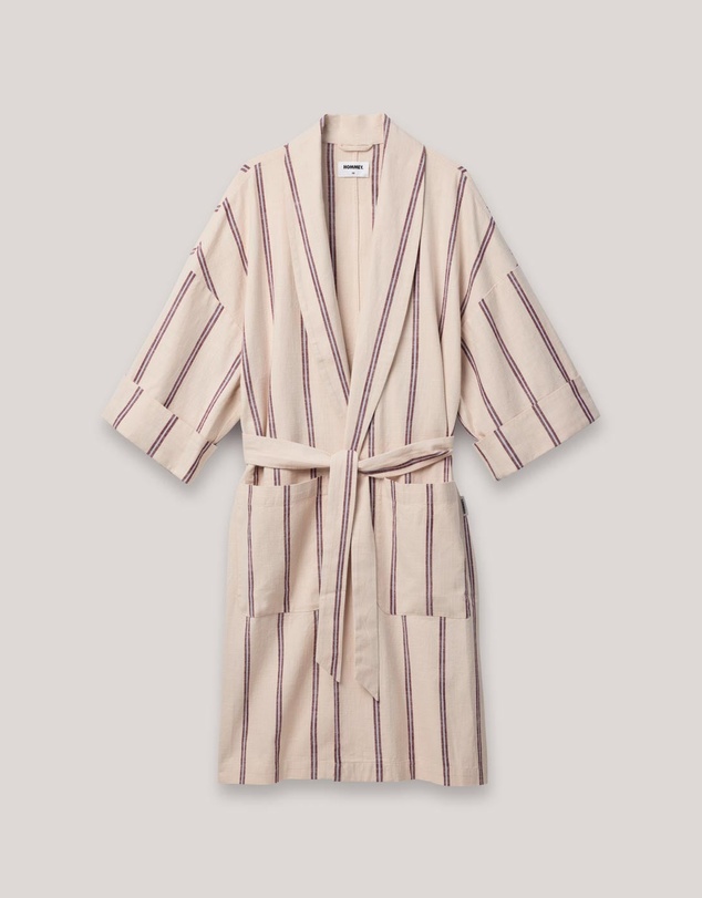 Hommey - Striped Ramie Robe