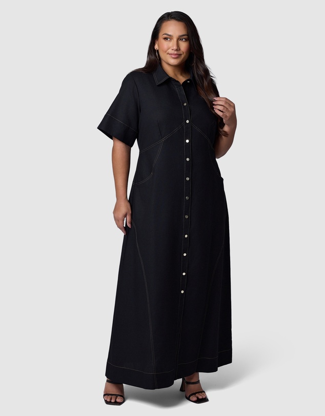 Sunday In The City - No Saints Maxi Shirt Dress