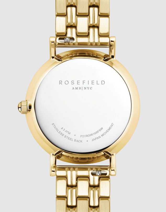 Rosefield - Small Edit Chocolate Brown Dial Gold-Tone Bracelet Watch