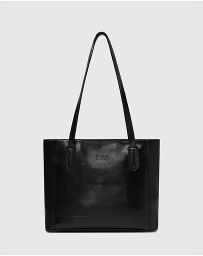 Florence - The Amelia Black Leather Tote Work Bag