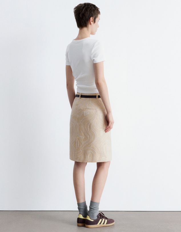 & Other Stories - A-line Jacquard Midi Skirt