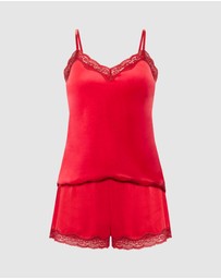 Hunkemoller - Velours Scallop Lace PJ Cami Set