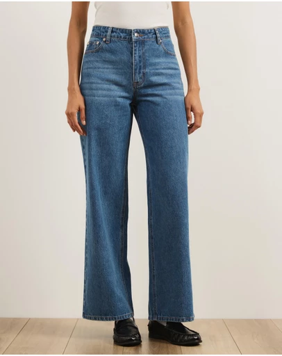 Atmos&Here - Kendal Mid Rise Relaxed Jeans