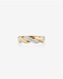 Michael Hill - Twist Ring with 0.20 Carat TW of Diamonds in 10kt Yellow Gold