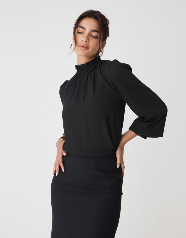 Forcast - Hailey Frill Neck Blouse