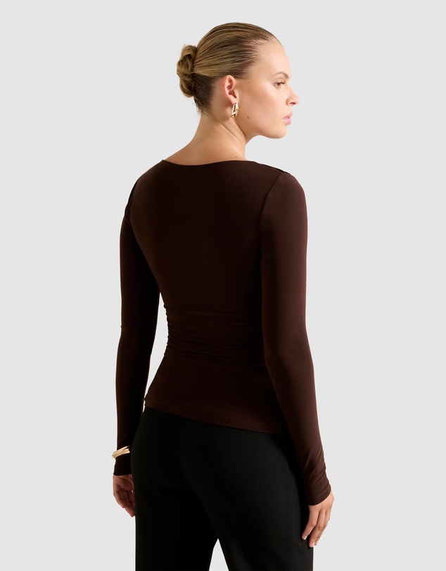 Forever New - Monica Ruched Boat Neck Top
