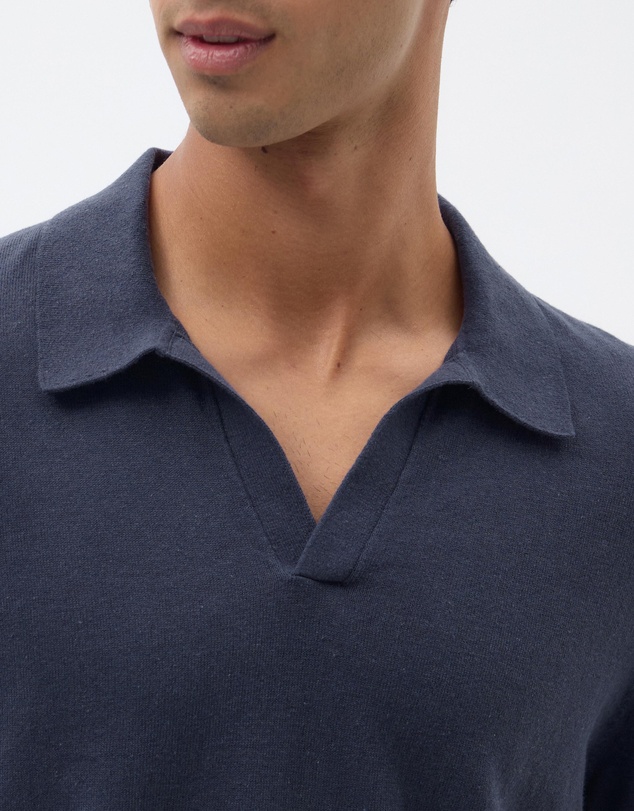 AERE - Linen Blend Knit Polo
