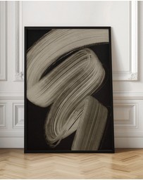 Olive et Oriel - Beige Strokes No 2 by Treechild Art Print