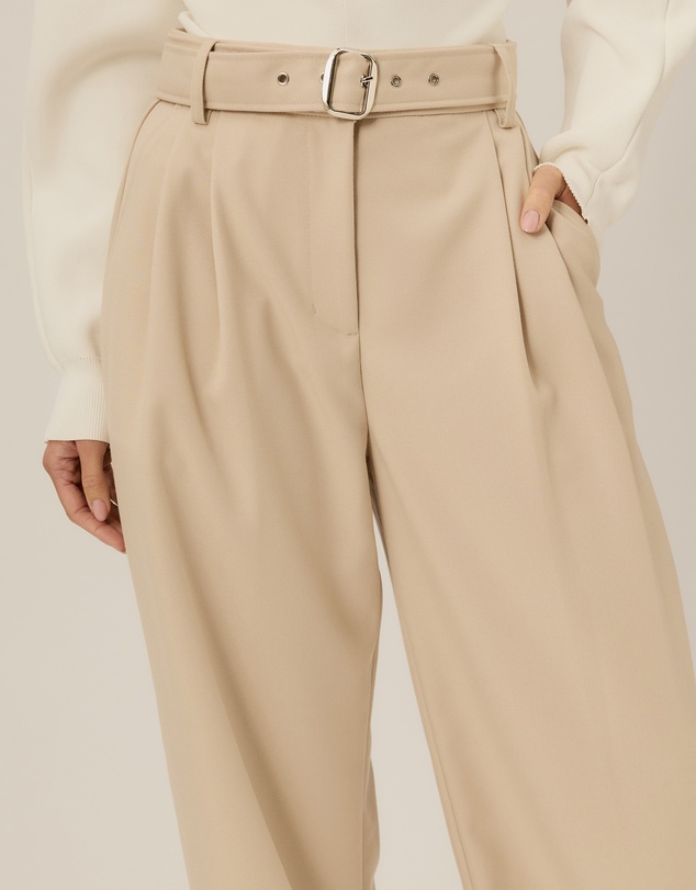 Tussah - Nora Belted Pleated Wide Leg Pants