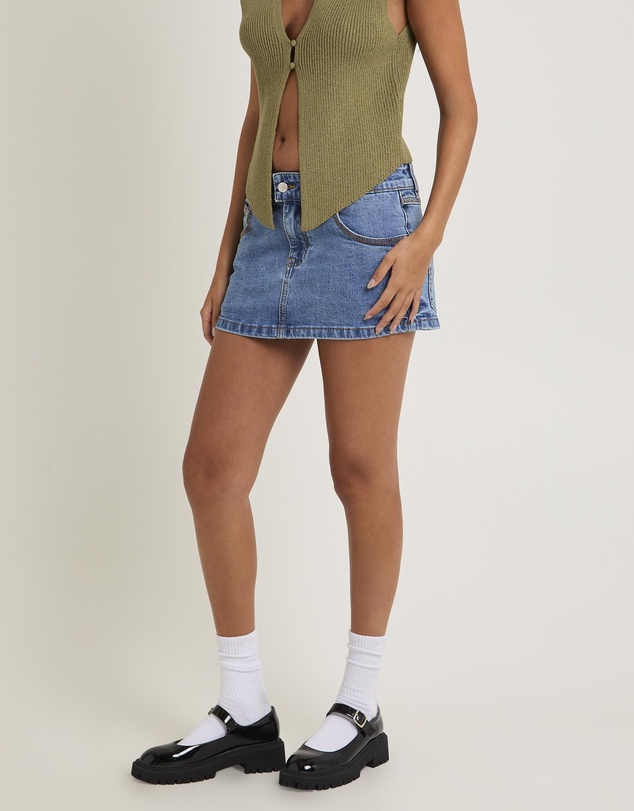 Insight - Niche Denim Mini Skirt