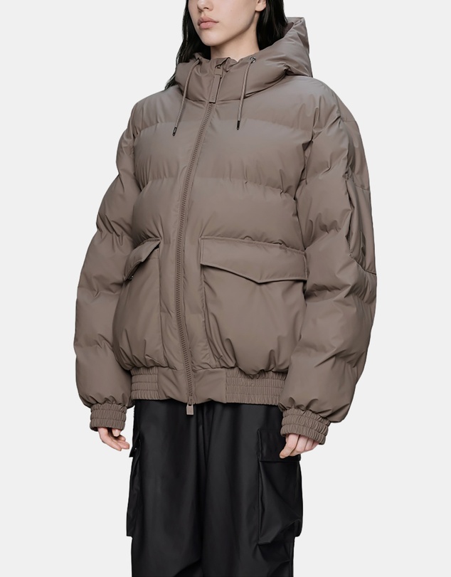 RAINS - Women's Alta Bomber Puffer Jacket Cinder
