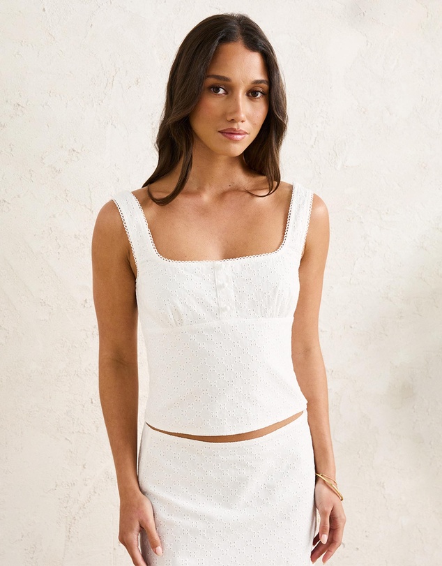 Rhythm - Lia Broderie Top