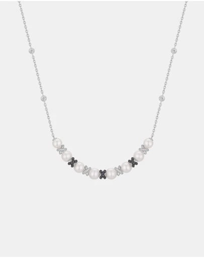Ania Haie - Two-Tone Sparkling Braided Shell Pearl Necklace