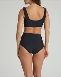 Modibodi - Swimwear Period Hi-Waist Bikini Brief Light Absorbency Black