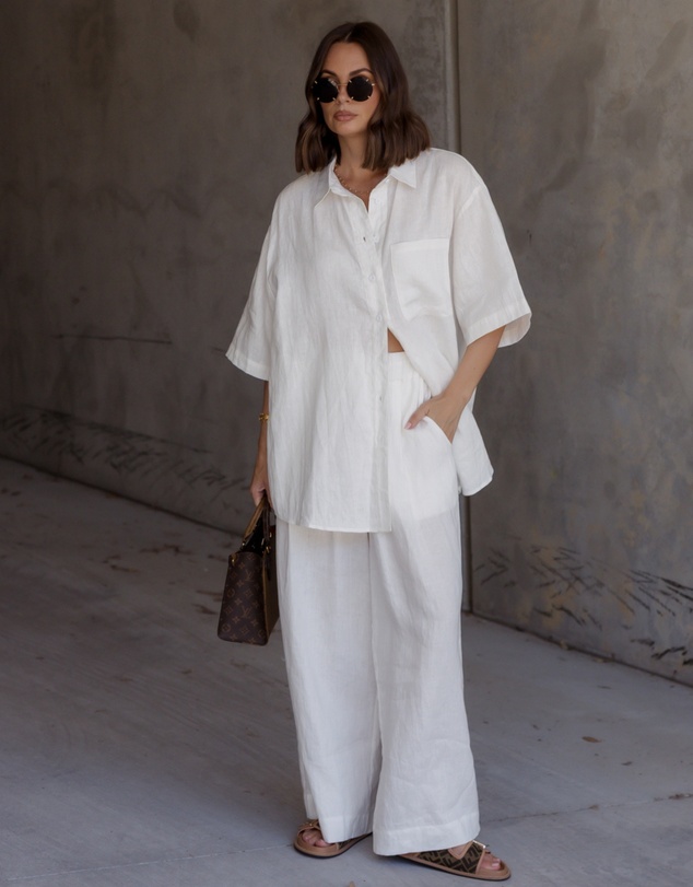 ALEXANDRA - Rogue Shirt Linen White