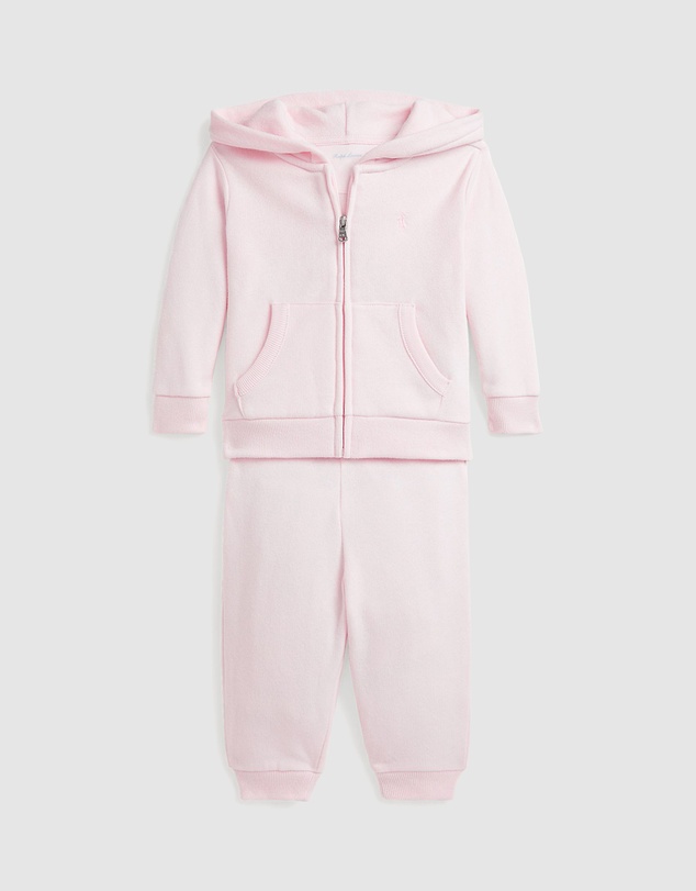 Polo Ralph Lauren - Fleece Full-Zip Hoodie & Jogger Pants Set - Babies