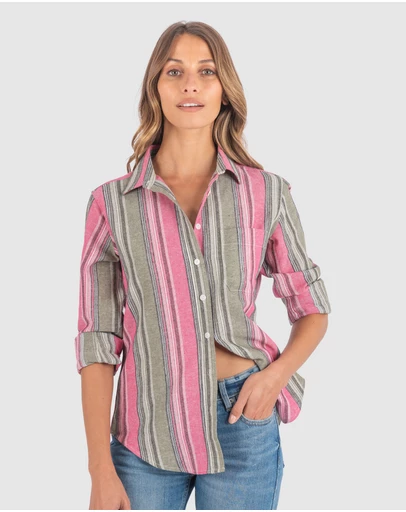 CAMIXA - IRIS Stripes Linen Shirt