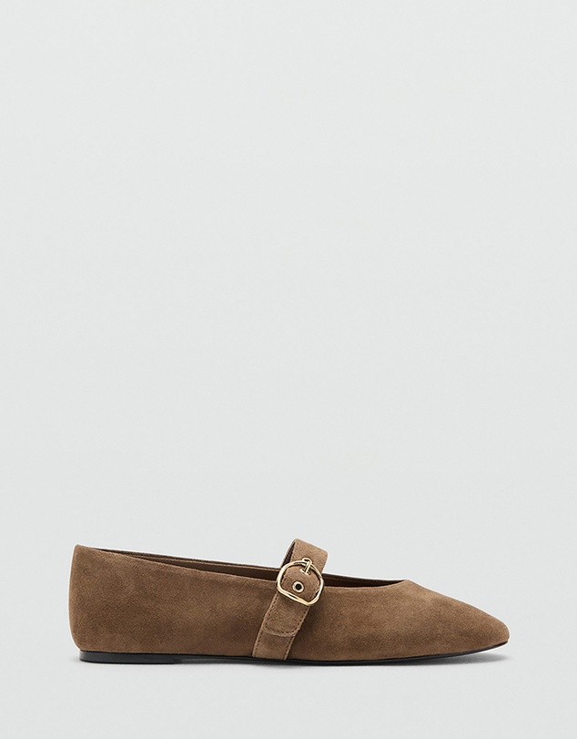 M.N.G - Suede Leather Ballet Flats