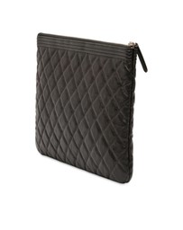 Pre-Loved by Azura Reborn - Pre-Loved Medium Quilted Caviar Boy O Case Clutch