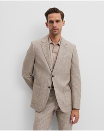 Country Road - Regular Linen Cotton Textured Jacket