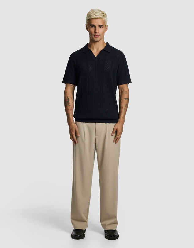 yd. - Edmund Knitted Polo Shirt