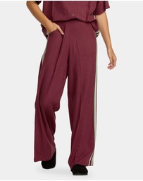 RVCA - Womens Syd Stripe Elastic Waist Pants