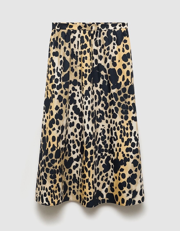 M.N.G - Falda Algodón Animal Print