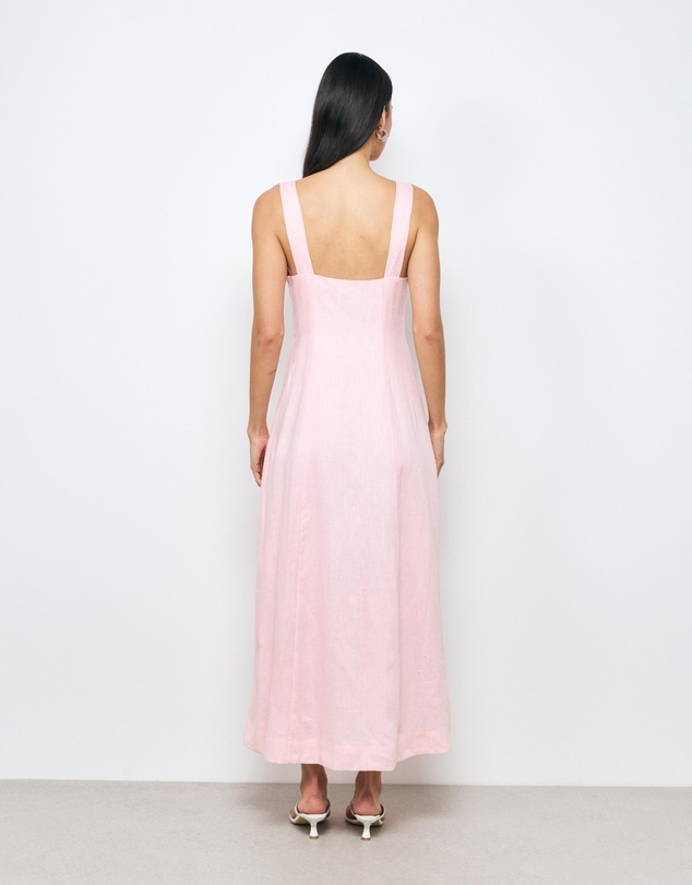 AERE - Helina Linen Midi Dress