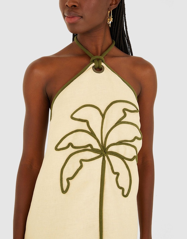 Farm Rio - Sand Coconut Sleeveless Mini Dress