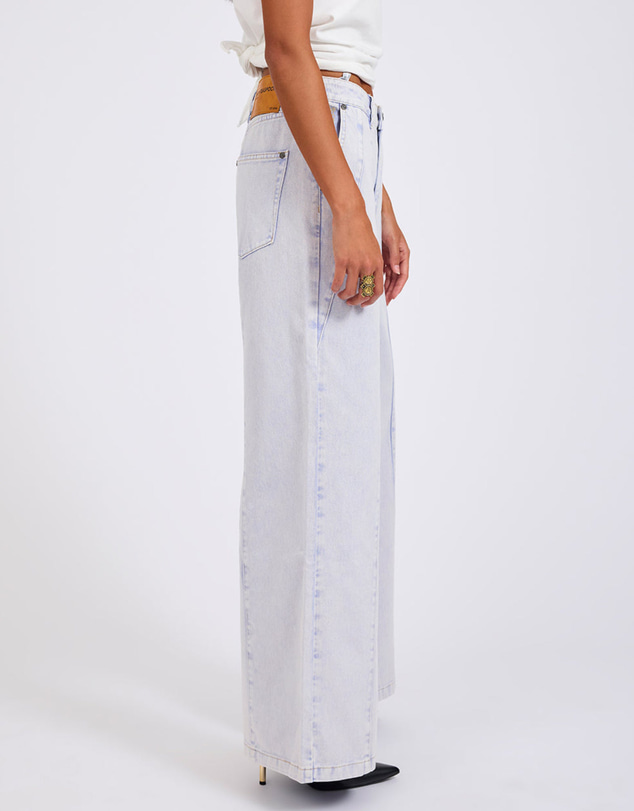 ONE TEASPOON - Hayden High Waist Wide Leg Trouser Denim Jeans - Lavender Blue