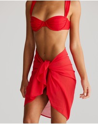 Vacay Swimwear - Catalina Sarong Cincinnati Red