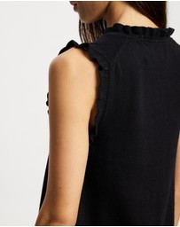 Lindsay Nicholas New York - Frill V-Neck Shell Top