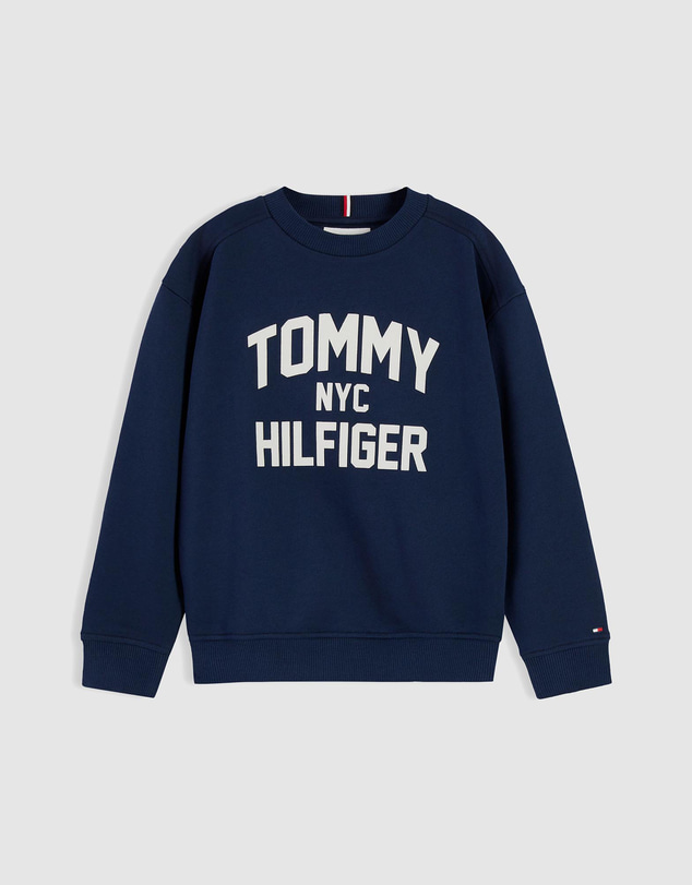 Tommy Hilfiger - Logo Sueded Crew Neck Sweatshirt - Kids